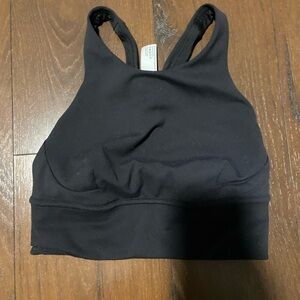 Lululemon 4 Wunder train long line sports bra black tank active top